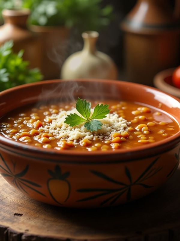 Согревающее итальянское: чечевичный суп с пастой и тягучим сыром