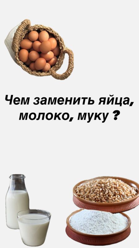 Идеальные заменители: что можно использовать вместо яиц, молока и муки