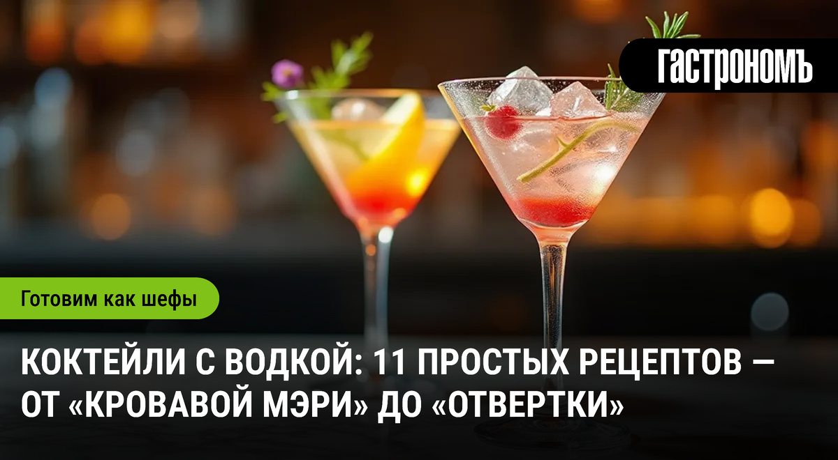 Коктейли на водке: 11 уникальных рецептов от классики до авторских шедевров